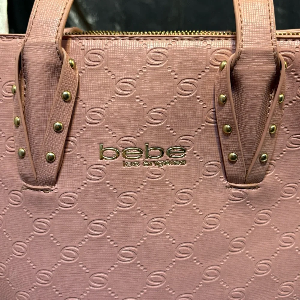 2/$25 Pink Trapezoid Tote with Double Handles and Zipper - Picture 4 of 15